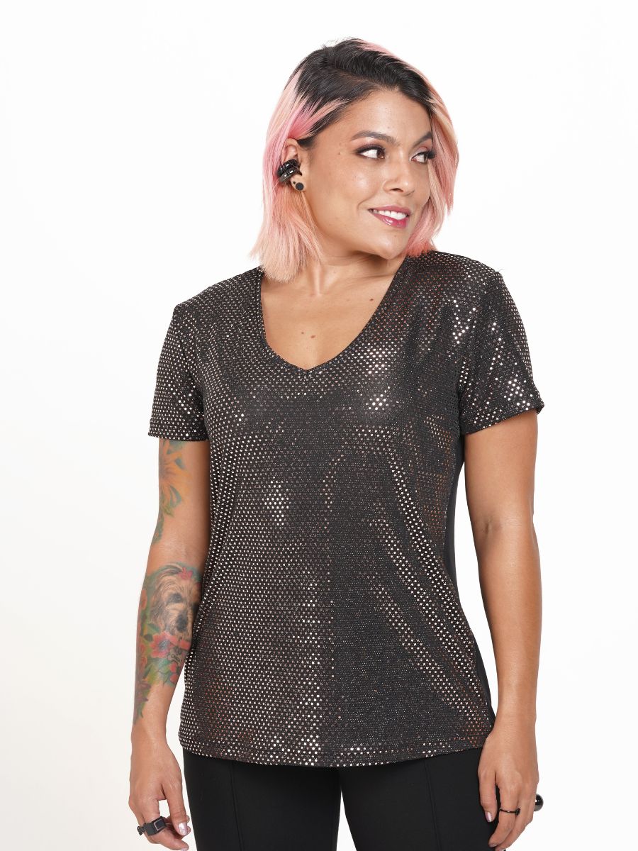 Camiseta Vira Oro Rosa