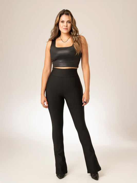 Pantalón Flare Trazo Negro