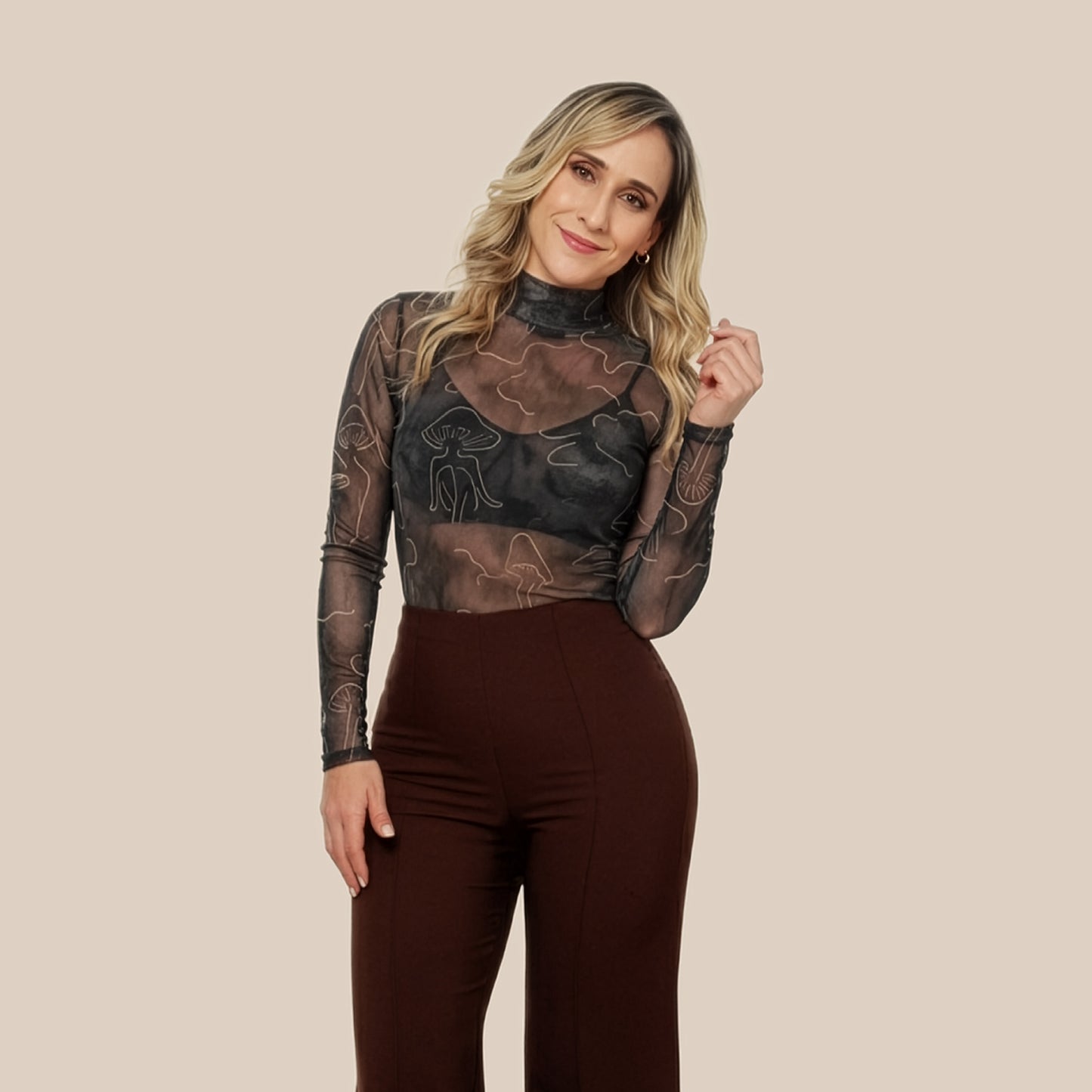 Camisa Manga Larga Mesh Simbiosis