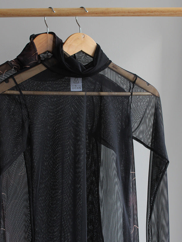 Camisa Manga Larga Mesh Sombra